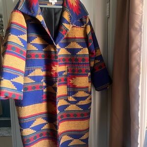Urban outfitters Aztec long coat